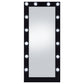 Zayan 32 x 71 Inch Floor Mirror LED Lighting Black Gloss